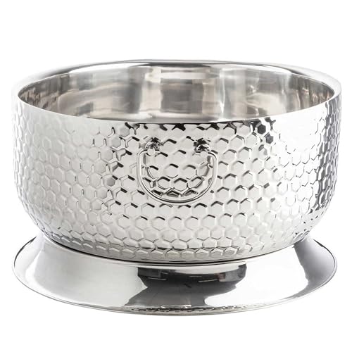 TableCraft 12852 Hive Collection Round Beverage Tub, 9 Gallon Stainless Steel Beverage Tub with Mirror Finish and Textured Honeycomb Design, Large Drink Display, 22" x 20.5" x 11", Silver by Tablecraft - Image 3