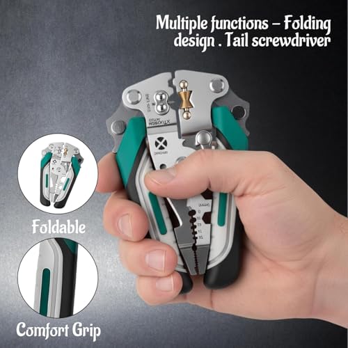 Image of 18-in-1 Professional Wire Stripper, Cable Cutter & Crimping Tool | Precision Cutting | Ergonomic Grip | Heavy Duty Multi Function Hand Tool for Electricians & Home Workshop Use