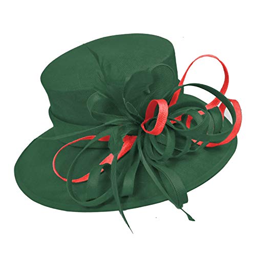 Chapeau bibi d'exception rouge Caprilite finitions haute cérémonie