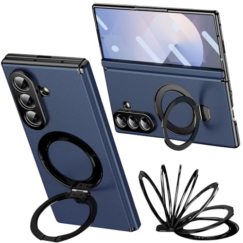 Coque Samsung Z Fold 8 Ultra抗摔防刮, étui cuir bleu résolvant l'usure charnière