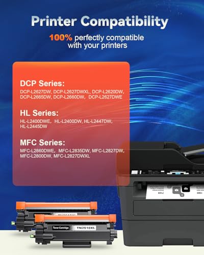 Toner kompatybilny z Brother TN2510XL, TN2500, MFC-L2800DW, L2835DW, HL-L2400DWE, MFC-L2860DW, czarny