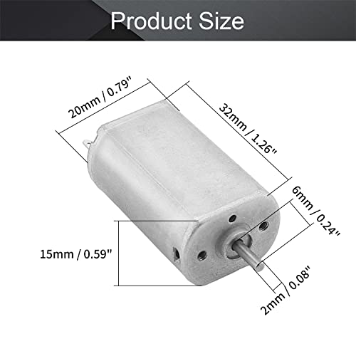 Fielect Dc Motor 3V 6900Rpm Micro Motor Mini Motor Electric Motor Round Shaft For Rc Boat Diy Airplane Toys Model Diy Hobby, 1 Pcs #TOP1