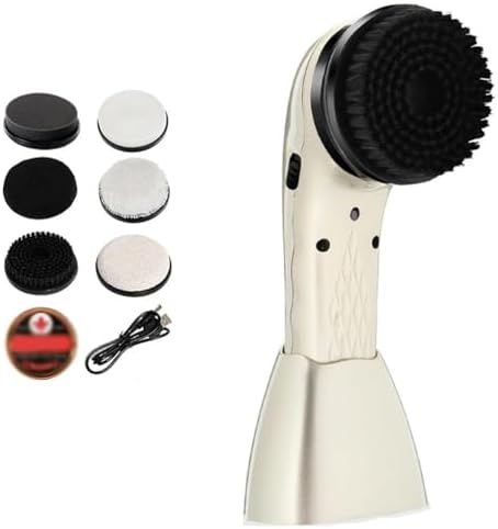 Electric Shoe Polisher Brush - 6-in-1 Multifunctional Heads, USB Rechargeable 1800mAh Battery, Ideal for Leather Shoes, Boots, Bags & Sofas - Ultimate Leather Care & Cleaning Tool