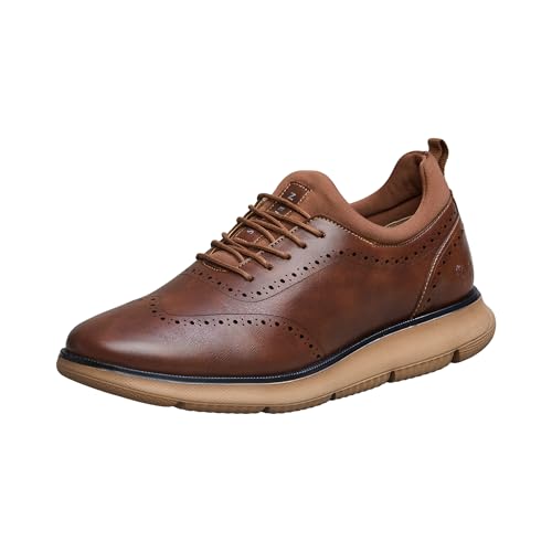 Image of Neeman's Crossover Brogues Stylish Shoes for Men | Oxford Lace-Up Semi Formal Mens Footwear | Casual Comfortable Shoe for Office Wear