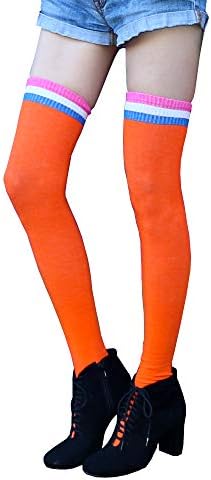 Orange Thigh High Socks Kawaii Lolita 