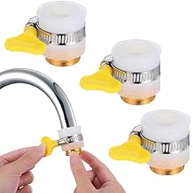 Molain 3PCS Adjustable Faucet Adapter for Faucets - Fits 1314mm, 16.518mm, 2223.5mm OD, To 55/64"-27 Male Thread for Common Water Filters Dishwasher Hose Connections Countertop Water Filters