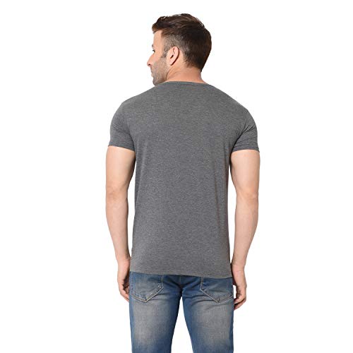 Image of Men's Cotton Blend Half Sleeve V Neck Tshirt