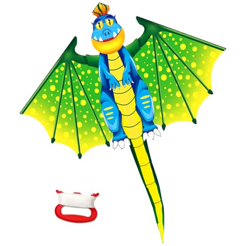 Dinosaur Kite for Kids Age 4-8 8-12, Large Dragon Kites Easy to Fly