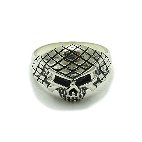 Bague tête de mort argent massif 925 chevalière homme skull Empress R001533