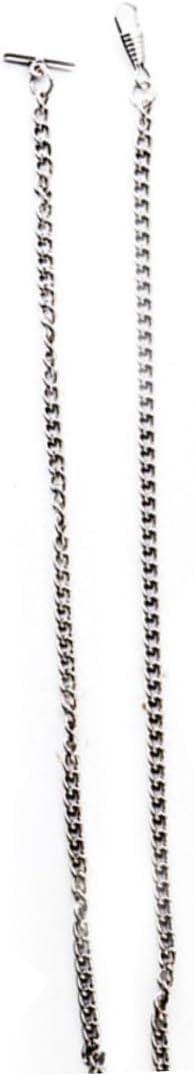 Didiseaon Classic Silver Pocket Watch Chain Holder for Vintage Style Decoration Versatile Use as Key Chain Belt Accessory Heavy Duty Closure for Easy Attachment