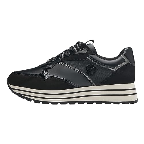 Basket à lacets plate Tamaris en toile confortable pour femme