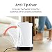 Pro Breeze® 2000W Ceramic Fan Heater - Electric Heater with Automatic Oscillation, Thermostat, 2 Heat Settings & Tip-Over Protection - Portable Heater for Home, Office, Study, Garage, Bathroom
