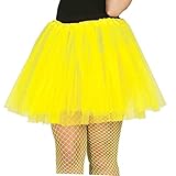 Falda de tul, color amarillo, 40 cm de largo.