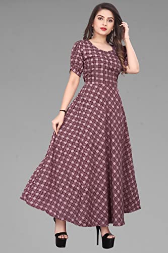Image of NEW Aline Maxi Dress for Women in Purple Color