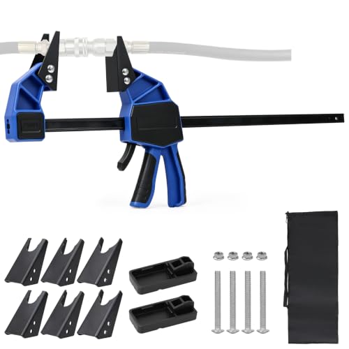18 Hydraulic Coupler Clamp Tool with 1/2 & 3/4 1/2 & 3/8 1/4 & 7/8 Duo-Jaw Set Storage Bag Hydraulic Quick Connect Fittings Clamps for Loaders Excavators Cranes
