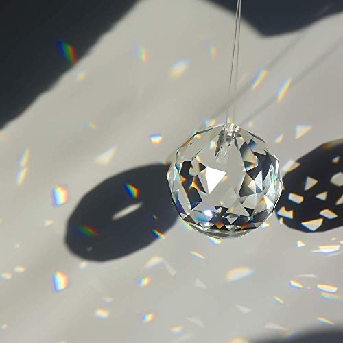 MerryNine Clear Crystal Ball Prism Suncatcher Rainbow Pendants Maker, Hanging Crystals Prisms for Windows, for Feng Shui, for Gift(40mm/1.57" 10pack) - Image 6