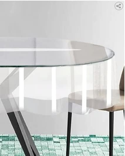 Fully Transparent Crystal Clear Oval Table Cover-Table Protector - Heavy Duty Vinyl PVC Plastic – 100% Water Proof – Oil Spill Proof (Clear-Without lace Edges, 60"X104" inches, Pack of 1)