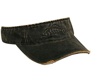 Outdoor Cap Herren Visor Braun Fisch Stickerei