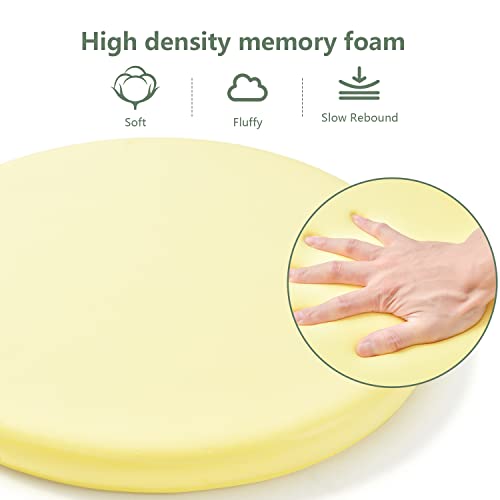 Gumcoly Memory Foam Seat Cushion 14 Inch Round Chair Cushion For Bar Stool Reversible Circle Bistro Chair Pad Washable For Kitchen Dining Comfortable Mat For Home Office Dark Green #TOP1