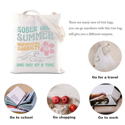 Bolso tipo tote KUIYAI SoberGirl para verano, regalo para recuperación de adicción al alcohol o drogas, Club Sobriedad miniatura 5