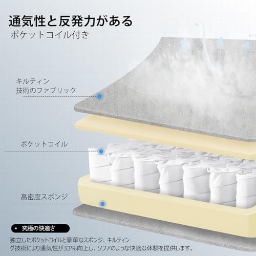 【Amazon.co.jp限定】GTPLAYER ゲーミングチェア ファブリック オットマン 椅子 イス テレワーク 腰痛対策 pcチェア デスクチェア 蒸れない ソファーの座り心地 【安心の非再生ウレタン採用】【ポケットコイル採用】 『ダイア調に蝶の刺繍のデザイン』LR002-GRAY [3]