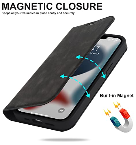 Coque iPhone 15 Pro étui portefeuille pour sorties et déplacements Noir - 5