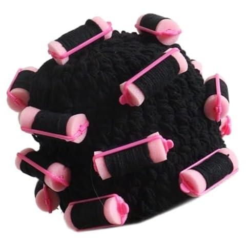 XBOKA Adult Novelty Landlady Curly Hair Caps for Halloween Party Novelty Curler Caps Costume Accessory for Party Gathering Cover