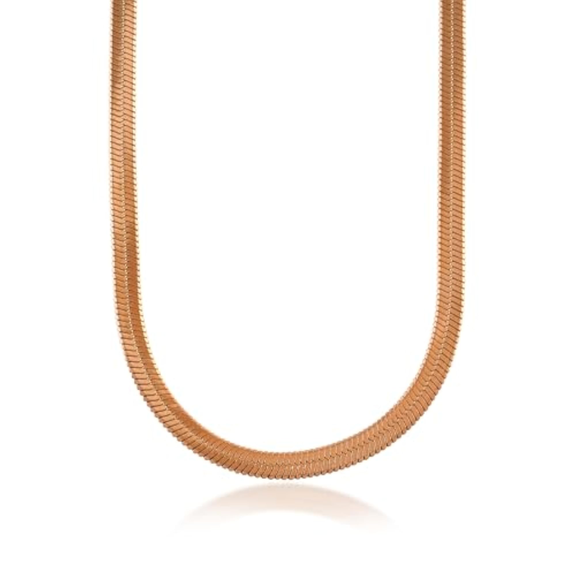 Men's Pure Copper Flat Snake Chain Necklace