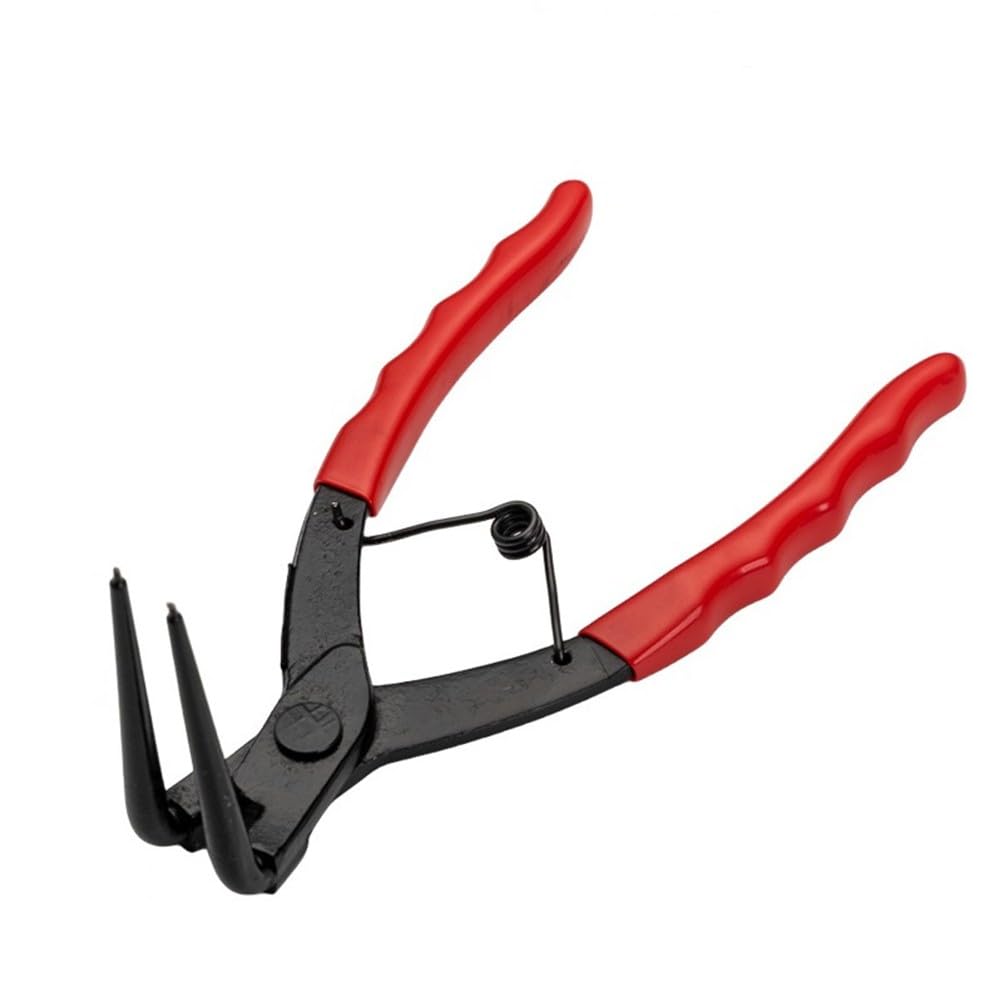 CashMuch Heavy Duty Snap Ring Pliers, 90 Degree Internal Cylinder Retaining Ring Plier for Motorcycle Car Truck, Red Black