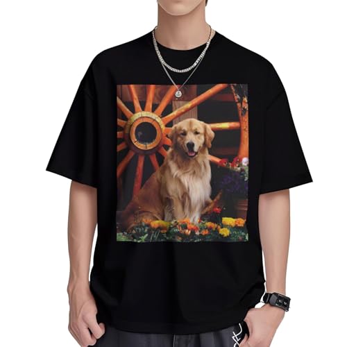 T-shirt Golden Retriever femme coton ample contre la chaleur d'été