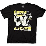 Ripple Junction Lupin The 3rd World's Greatest Thief Anime Adult T-Shirt Officially Licensed Large Black