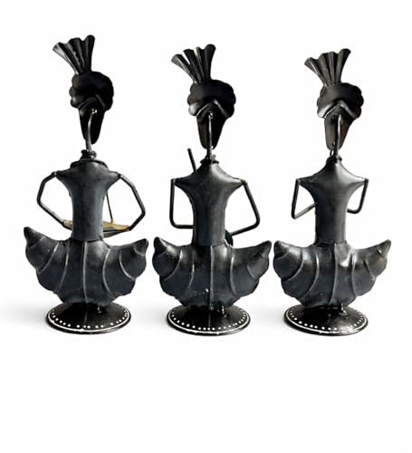 Image of Rajasthani Musician Figurine Handcrafted Sitting Sardar Showpiece | Traditional Indian Art Decor for Home, Living Room, Office, Shelf & Table Decoration