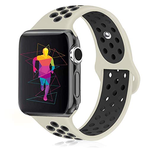 Runostrich コンパチブル Apple Watch 42MM/44MM/45MM スポーツバンド 交換バンド 対応 アップルウォッチ Apple iWatch Series 7/6/5/4/3/2/1