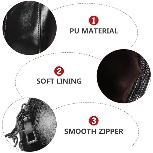 Brown Vintage PU Leather Crossbody Phone Bag Cell Phone Purse Mini Crossbody Wallet Purse with Zipper for Women3