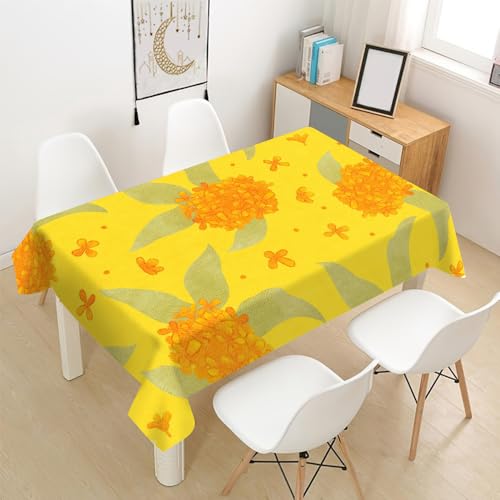 �e�[�u���N���X ������� �h�� table cloth �ẴK�[�f���X�^�C�����F�Ƀ��N�Z�C�̉Ԃ��g���܂� �ϋv ����ɂ��� �h�� �ƒ�p �Ɩ��p �p�[�e�B�[�p (55in×71in/140*180cm,White)