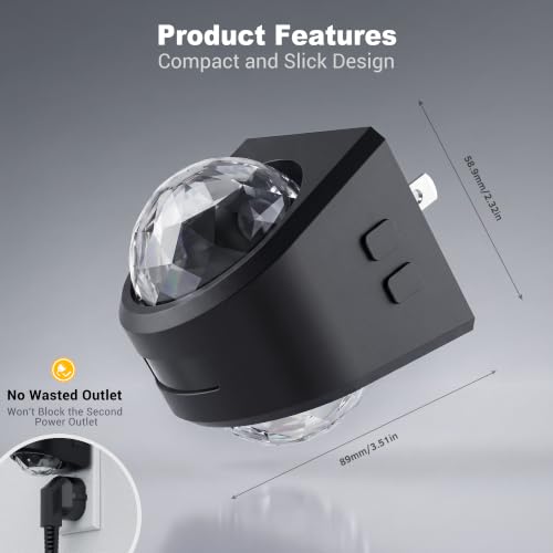 Image of JandCase Motion Sensor Night Light, Star Projector Night Light with 180 Rotatable Plug, 3 Color Temperatures, Automatic Galaxy Nightlight Plug in with Light Sensor for Bathroom Hallway Room Decor