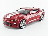2017 Chevrolet Camaro Yenko Coupe Red with White Stripes Limited Edition to 1002 Pieces Worldwide 1/18 Diecast Model Car by Autoworld AW246