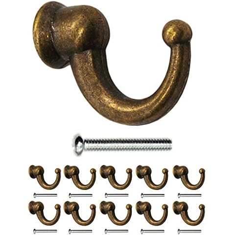 FUXXER® - Juego de 10 Ganchos de Perchero Antiguos de Hierro Cover