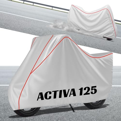 Image of Stylish Water Resistant Scooty Body Cover Compatible with Activa 125 & All Models | UV Protection, Dustproof, Heat Resistant, Two Wheeler | New All Weather Protection, Dust & Rain