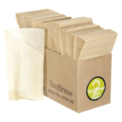 Tea Brew 1000-Piece No. 2 Bulk Pack Single Use Tea Filter, Two 3-Cup Teapot