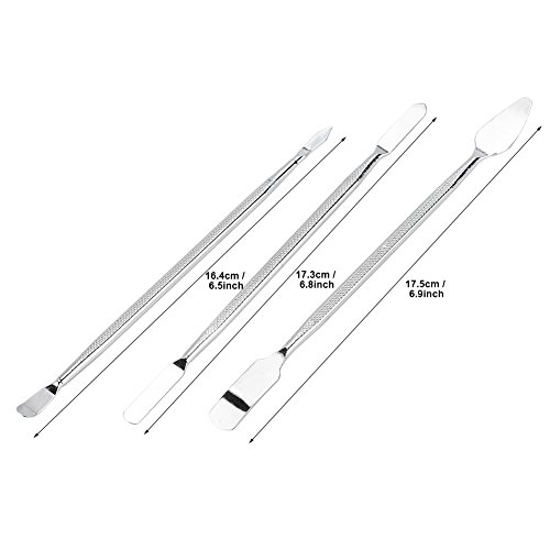 Ouitble 3Pcs Electronics Phone Opening Kits Metal Spudger Pry Tool Set for IPhone/iPad/Tablet Electronics Device - Image 2