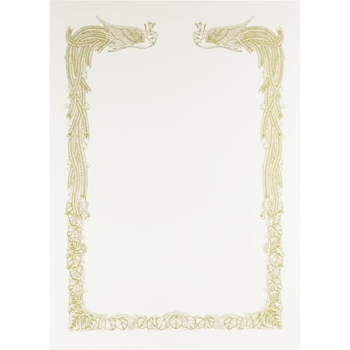 キングコーポレーション 賞状用紙 A3 ワイド 縦枠 雲なし 100枚 No.12 250204