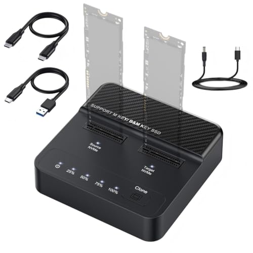 chenyang USB 3.2 Gen 2X2 20Gbps Dual Bay M.2 NVME SSD Cloner Dock miniatura 1