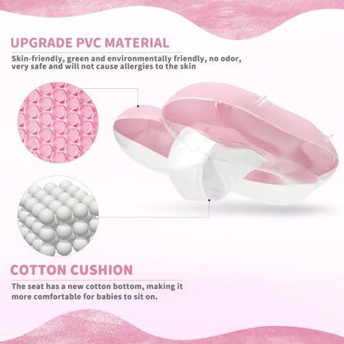 Image of LOOWARTS Baby Pool Float with Canopy and Safety Seat,Infant Swim Float & Pool Float & Baby Water Float & Swimming Floats UPF50+ UV Protection for Kids from 3 to 36 Months.(S:3-12 Month /L:6-36 Month)