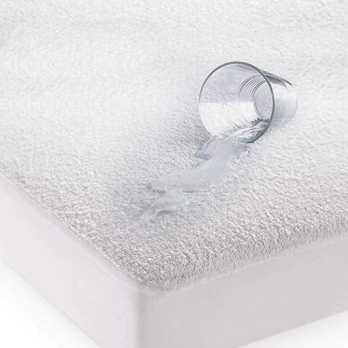 HIGH LIVING Waterproof Mattress Protector Cotton Terry Towel Aloe Vera