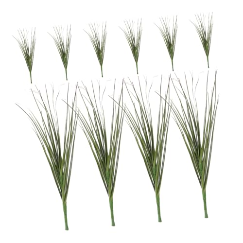 Garneck 10pezzi Erba Alta Finta in Plastica Pianta Di Erba Alta Artificiale Da Esterno Finta Per Decorazioni Da Interno Arbusti Artificiali Per Giardini e Terrazze
