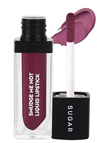 Image of SUGAR Cosmetics Smudge Me Not Liquid Lipsticks for Women | Transferproof & Waterproof | Lasts 12+ Hours | Matte Lipstick | 4.5ml - 45 Grape Drape (Deep Mauve with hints of Purple)