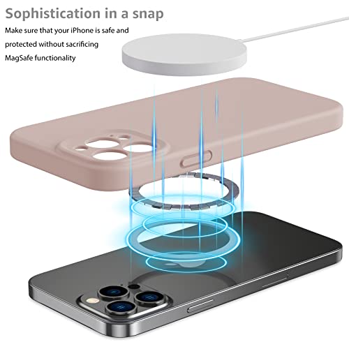 Coque silicone Magsafe iPhone 13 Pro 6.1 pouces antichoc doublée microfibre
