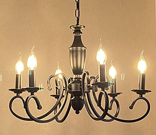 SD LUX E14 LED Bulbs Candle Vintage Filament Led Light Bulbs,CA35 Small Screw Flame No Flicker Edison Screw LED Bulbs - 4W (40W Equivalent) 420LM Warm White 2700K,Non-dimmable 6 Packs