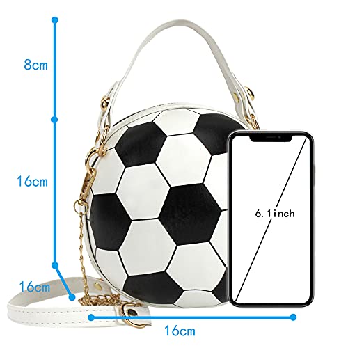 Bolso de hombro redondo para mujer en forma de balón de baloncesto miniatura 2